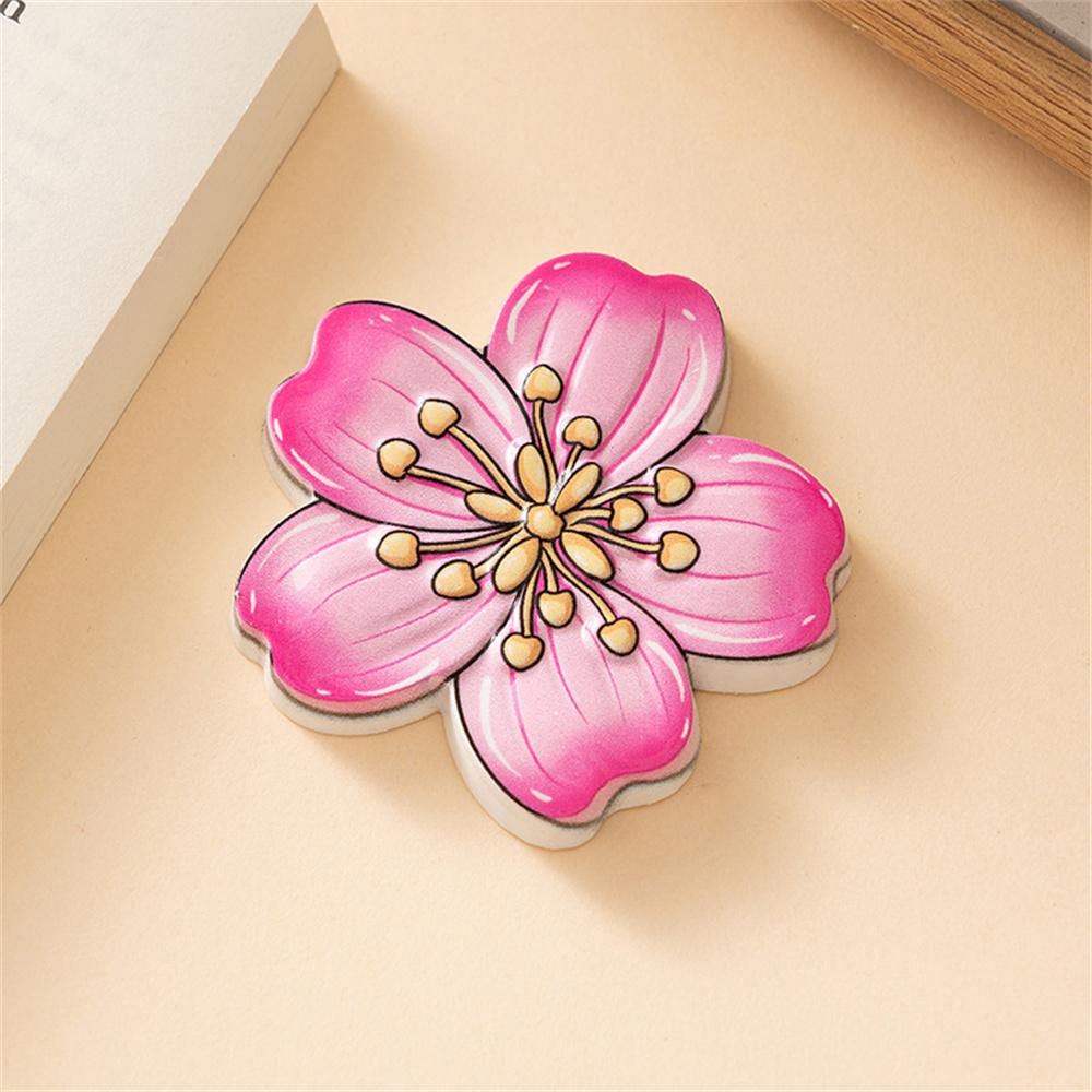 Pink Cherry Flower Panda Fridge Magnets Blossom Pastoral Cute Refrigerator Magnetic Sticker Message Whiteboard Sticker