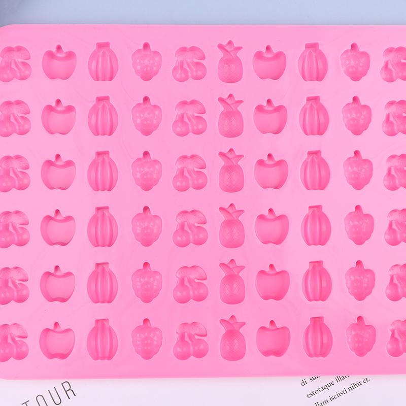 66 Holes Pineapple Candy Fudge Silicone Mold Mini Chocolate Ice Cube Tray Fruit Non-Stick Soft Jelly Mold