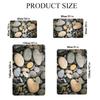 Natural River Stone Print Area Rug, Soft Neutral Floor Mat for Living Room Bedroom Bathroom Rustic Home Decor