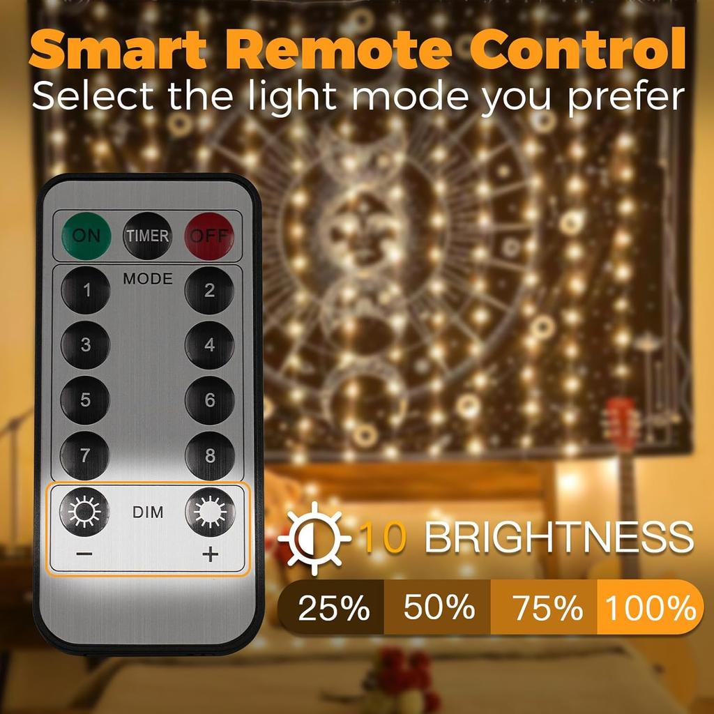 Suddus Remote Controller, IR Remote Control 8 Modes, Dimmable, Timer, Ten-Level dimming