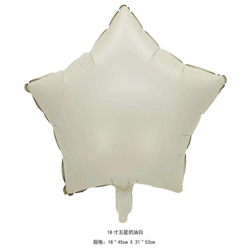 

18-дюймовый кремовый шар, карамельного цвета, молочно-белый, с надписью Love и пентаграммой, алюминиевая фольга, украшение для дня рождения, свадьбы 18 inch cream pentagram