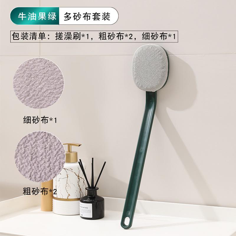 Long handle bath brush, painless mud removal, back rubbing, bath brush, bath rubbing tool, light luxury bath brush
