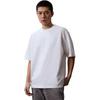 Calvin Klein Printed Loose Cool Round Neck Versatile Short Sleeve T-Shirt Men Tops Moonlight-White J325511-YAF