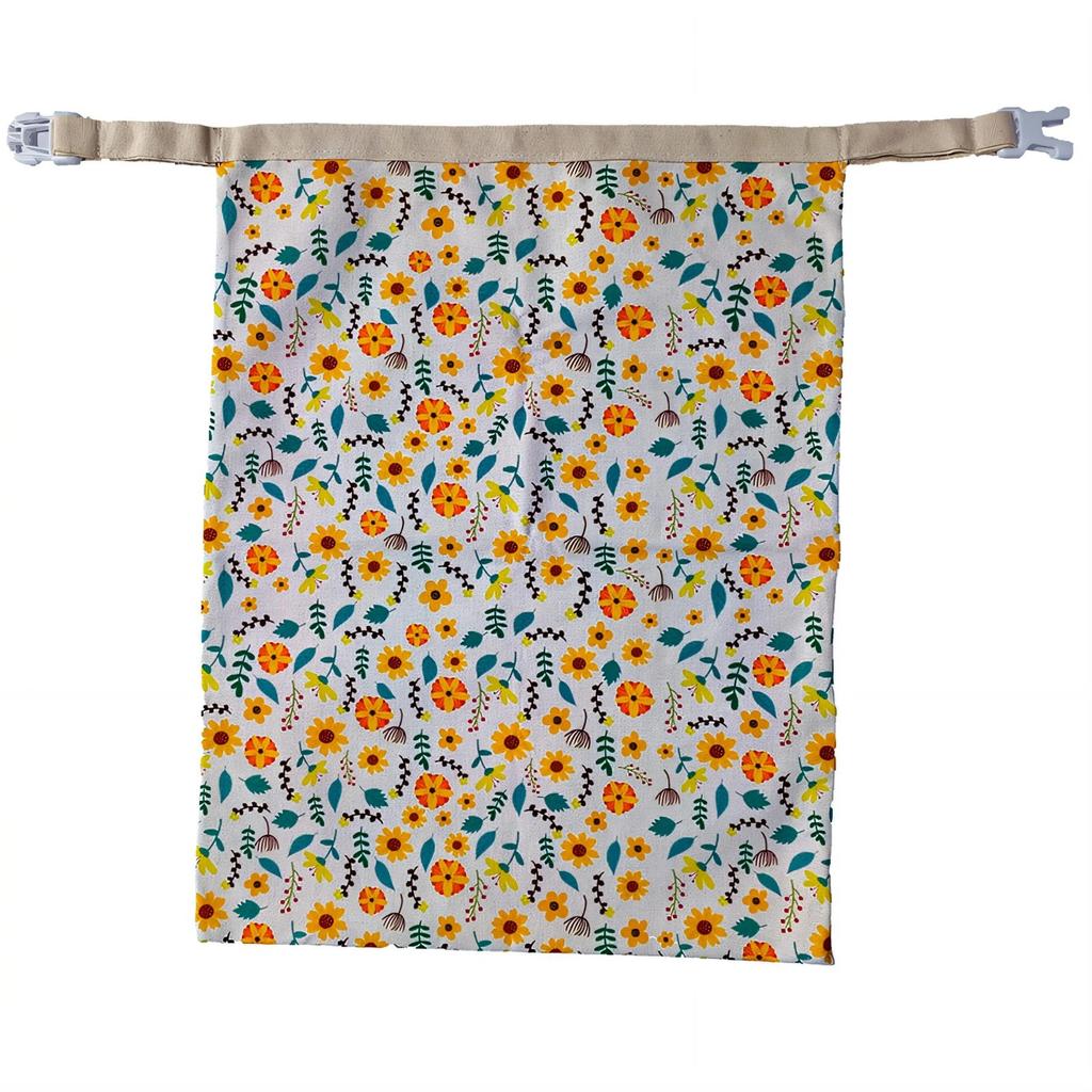 Organic Cotton Bees Wax Food Storage Bag with Elastic Bands and Carabiner Sustainable Kitchen Essential For Bread Cheese