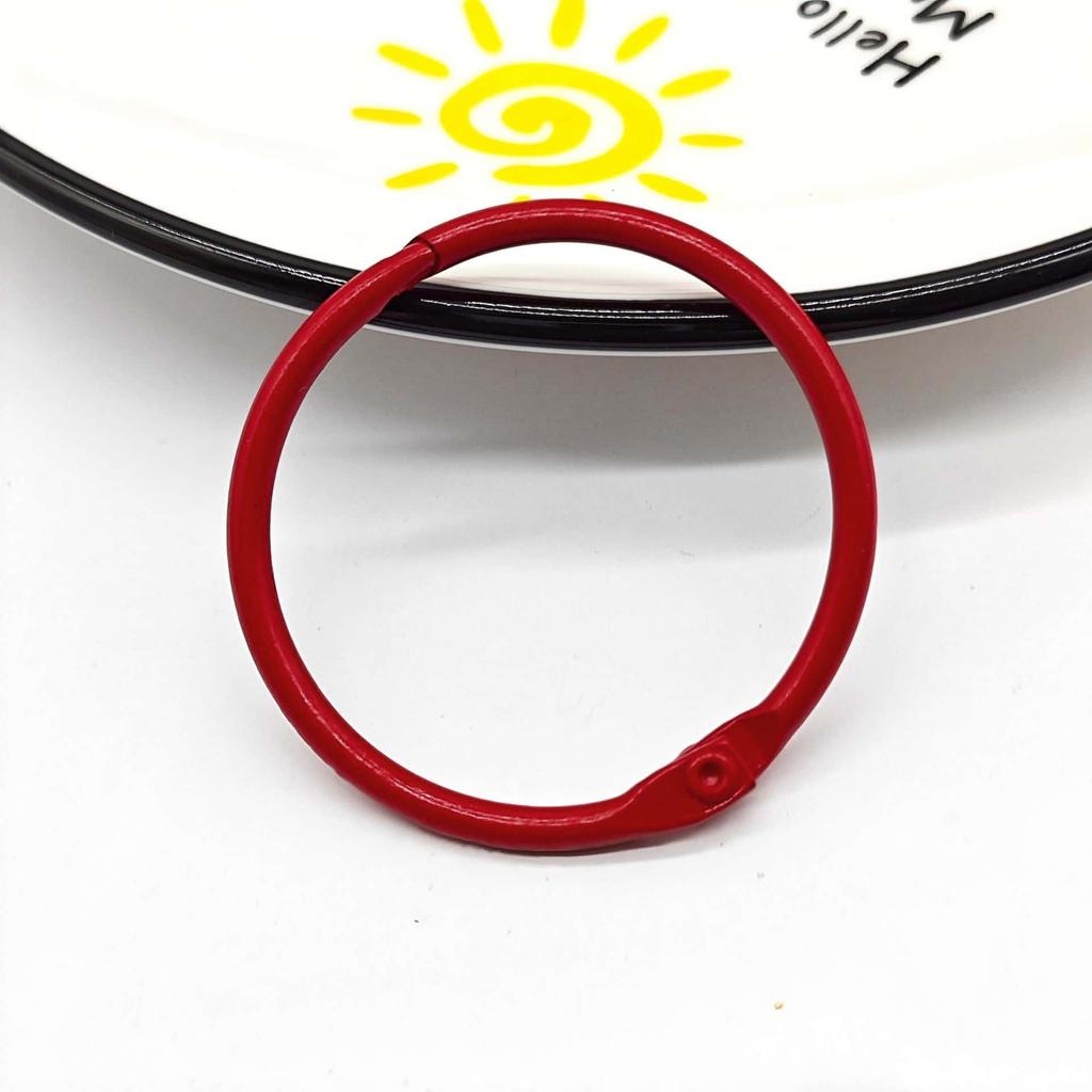 5/10pcs 30mm Colorful Metal Alloy Card Ring Key Binder Jump Ring DIY O Shape Keychain Keyring for Jewelry Making DIY Accessories