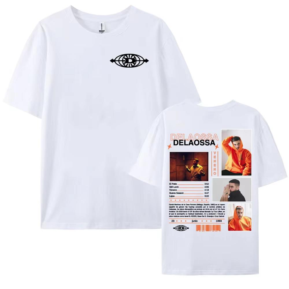 Rap Singer Delaossa Veneno Album Tour 2026 Summer Mens Womens Hiphop Punk Fashion Tshirt Pure Cotton Tshirt