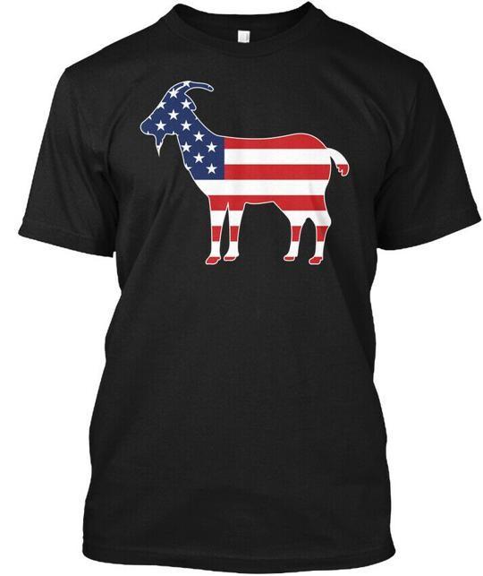 Usa Goat T-Shirt Made in USA Size S to 5XL
