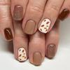 Seasonal Brown Shine Fake Nail Removable Press On Nails Tips Reusable Comfortable For Daily Use Simple To Apply 24pcs/