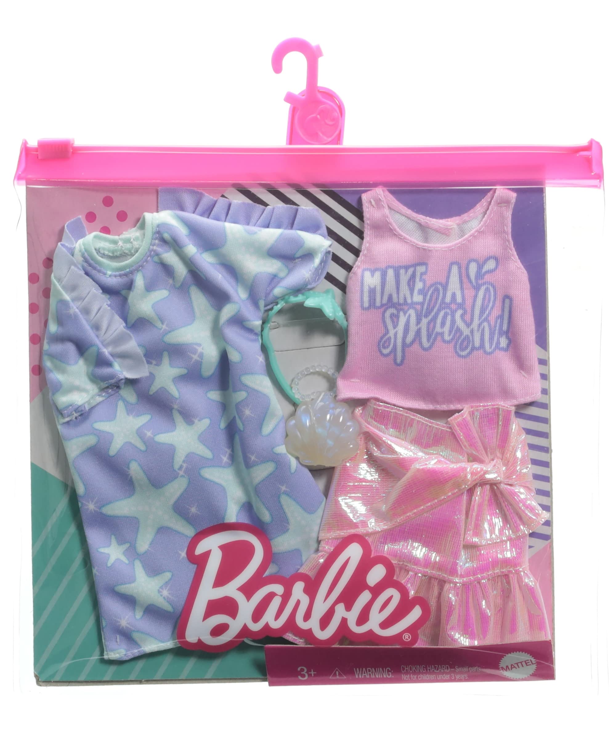 

Barbie Fashion 2 Pack Pink Star Accessories for Dress Up Storage Case Years Old and GRC88 & [Dress Dolls] [Dedicated Included] [3 Up]