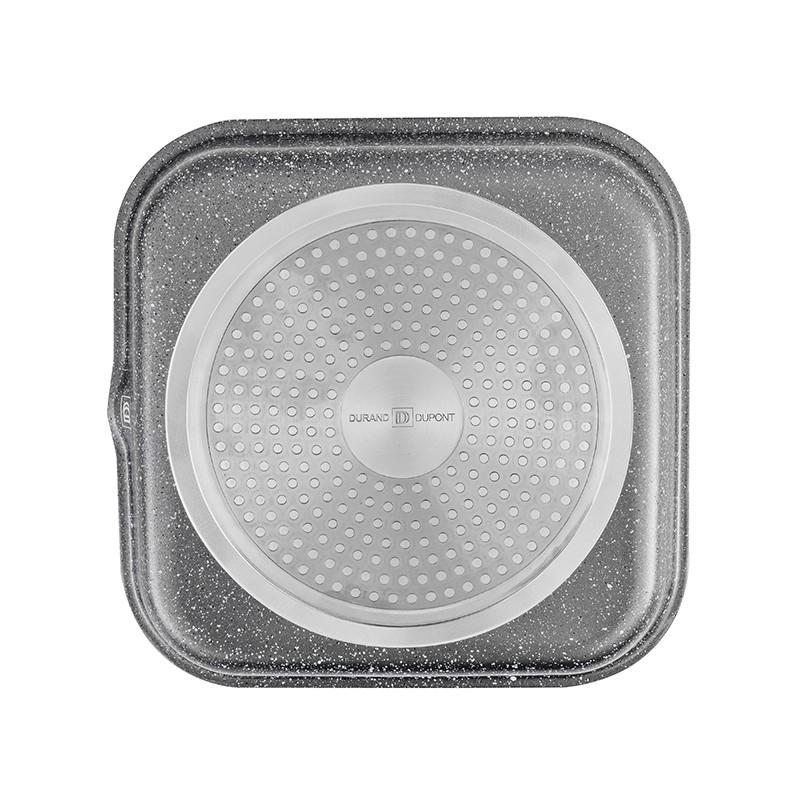 Алюминиевый гриль с антипригарным покрытием 24 см Tfi Genesis Grey Durand Dupont