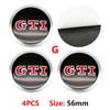 New 2026 4pcs 56mm Car Wheel Badge Center Sticker 60mm Wheel Hubcap Cover Accessorie For VW golf Passat R Rline GTI Polo CADDY Beetle zs0
