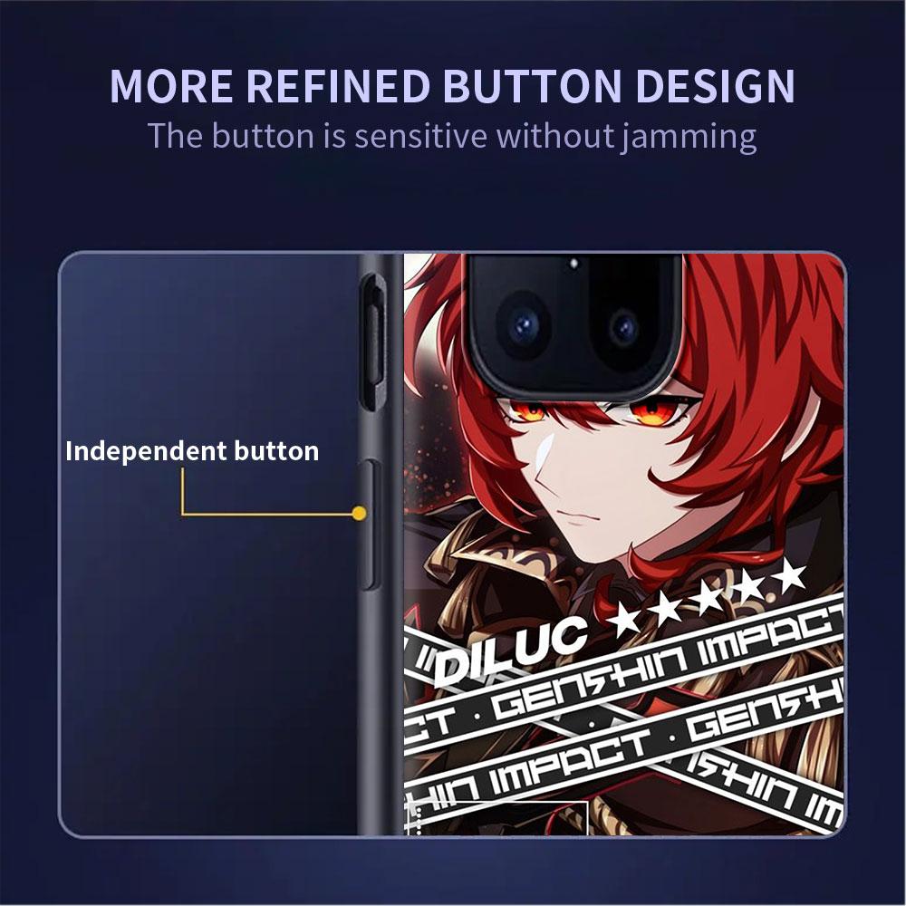 Phone Black Case for OnePlus Nord 2 5G 8T 10 9 7 8 Pro 10T For Oppo A53 A16 A15 A54 A74 Silicone Funda Genshin Impact Anime