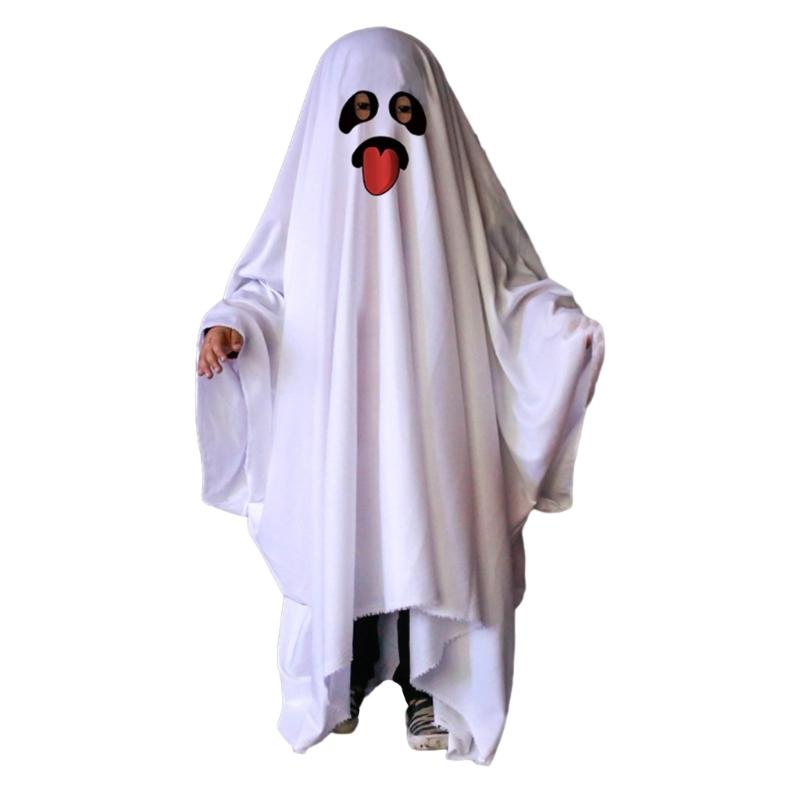 Ghostes Halloween Costumes White Ghostes Cloak Cape Halloween Cloak Cape Hat Ghostes Cosplay Supplies