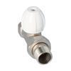 Straight Nickel-plated ACTIV Radiator Valve 3/4 Inch PS