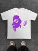 Handsome Men S Side Face Printed Casual Crew Neck T-Shirt For Unisex