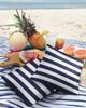 Navy Blue White Stripes Waterproof Pillow Cover Home Office Decoration Pillow Case Chair Sofa Cushion Cover
