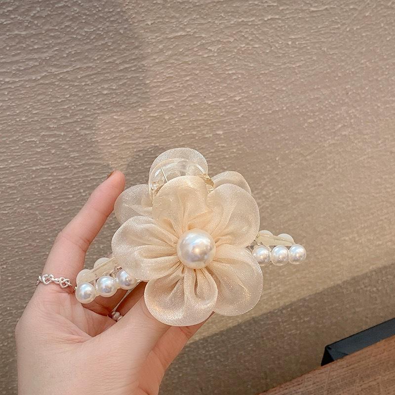 Caro 3D Rose Hair Claw Clip - 2024 High-End Floral Shark Clip for Women, Elegant Headwear