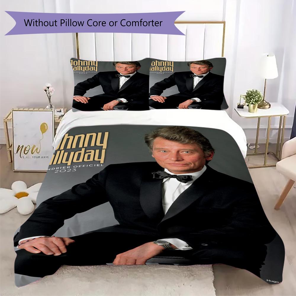 French legendary rock singer and actor Johnny Hallyday provides comfortable bedding covers and pillowcases for home use (without core) K21