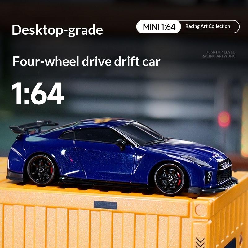 Rc Remote Control Car 1 64 Mini Four Wheel Drive High Speed Drift Racing Vehicle Model Desktop Ornament Gift For Friend