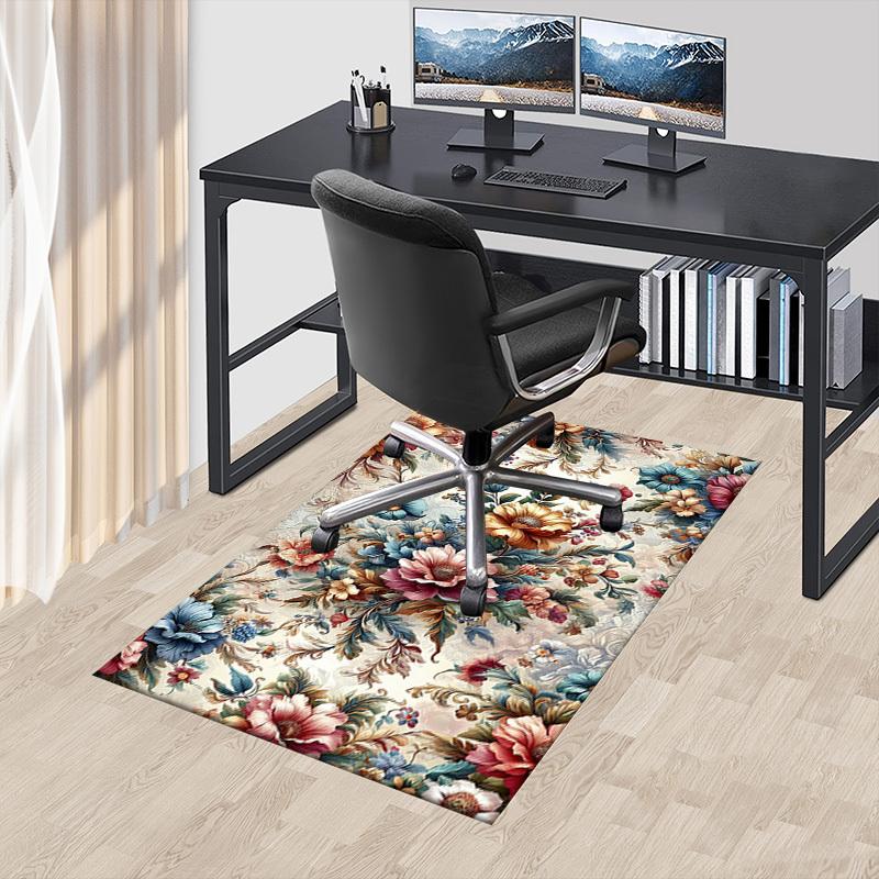 1PC Floral Pattern Extra Large Non Slip Floor carpet, Office, family, bedroom Large Area Rug Indoor Rugs, Vibrant Colors