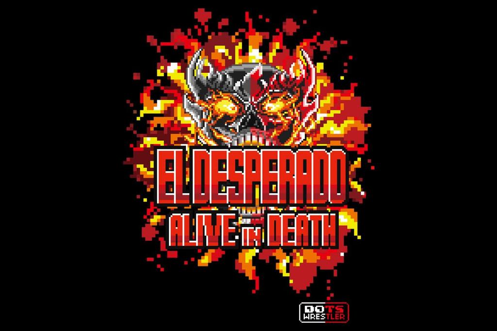 New Japan Pro-Wrestling El Desperado dotswrestler ALIVE IN DEATH T-Shirt, XXL, 6348103349