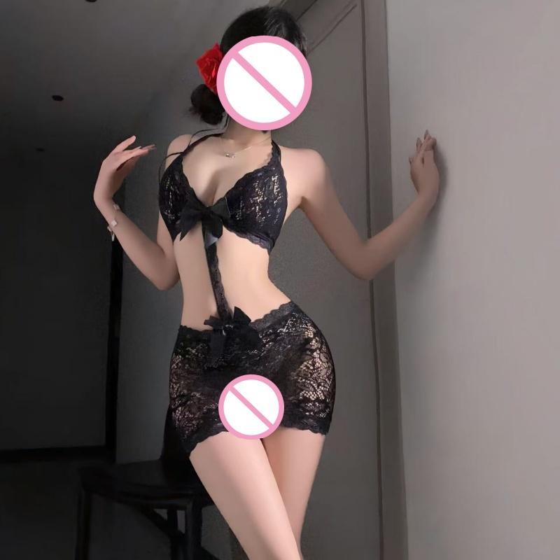 Women's Sexy Lace Lingerie Set  Pure and Sexy Lace Bodycon Mini Skirt Sexy Lingerie Sexy Bodycon