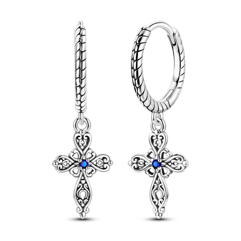 Woman Earring 925 Silver Original Eardrop Hoop Earring Sunflower Bee Bow Fashion Jewelry