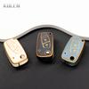 New TPU Car Flip Key Case Cover For FIAT 500 Panda Stilo Ducato Punto Doblo Bravo 3 Buttons Protected Holder Fob Bag Accessories