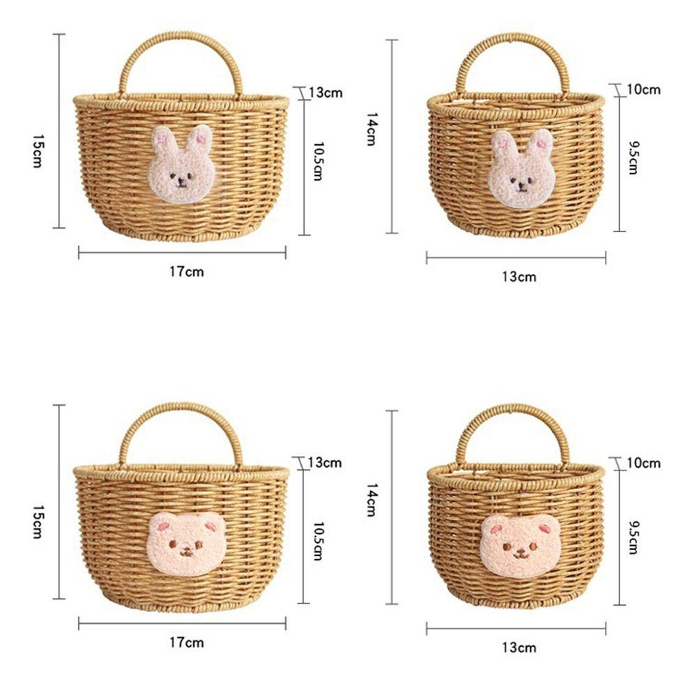 Úložný koš na cibuli, zázvor a česnek, imitace ratanu, ručně pletený ratanový koš do kuchyně