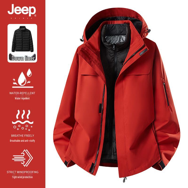 JEEP SPIRIT Men s Loose Fit Outdoor Duck Down Jacket S