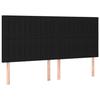 Tête de lit - Maison Exclusive - Noir - 200 x 5 x 118/128 cm - Hauteur réglable