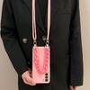 Crossbody Lanyard Acrylic Bracelet Silicone Soft Case For Samsung S24 Ultra S23 Plus S22 S21 Candy Necklace Shoulder Strap Cover