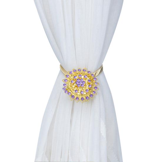 

Магнитный занавес, веревка, пряжка, держатель, ремешок на спине, украшение для дома фиолетовый