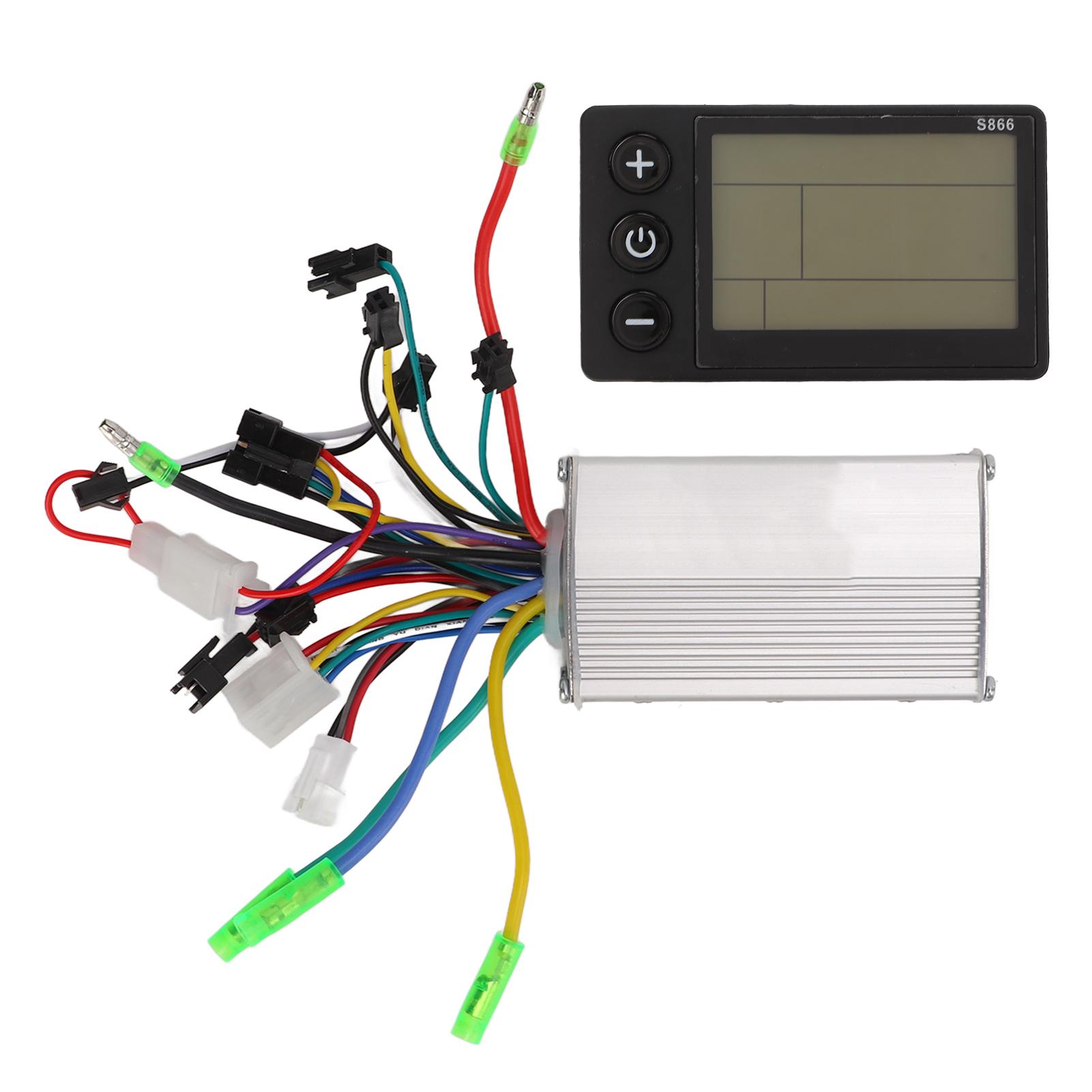 

48V 60V 350W Electric Scooter Bike Brushless DC Motor Controller 866 LCD Display Panel Kit