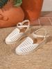 Spring Roman-Style Wedge Sandals - Round Toe, Thick Sole, PU Finish