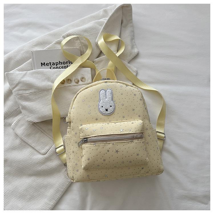 Schoolbag Korean Polka Dot Rabbit Star Contrasting Color Backpack Student Large Capacity Class Schoolbag Cute High Value Backpack Female