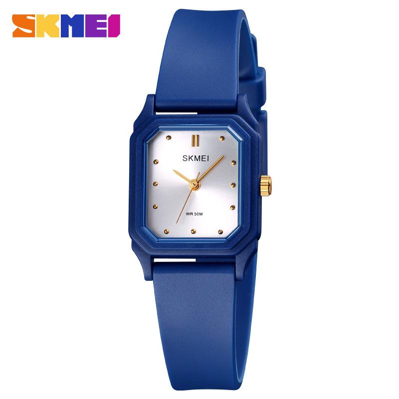 Skmei New Fashion Quartz Watch, Girls Simple Small Black Watch Waterproof Trend Watch
