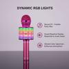 All-in-one Entertainment Microphone Speaker, Karaoke, Music Player, Voice Changer, FM Radio, LED Light Mic for Party Gathering