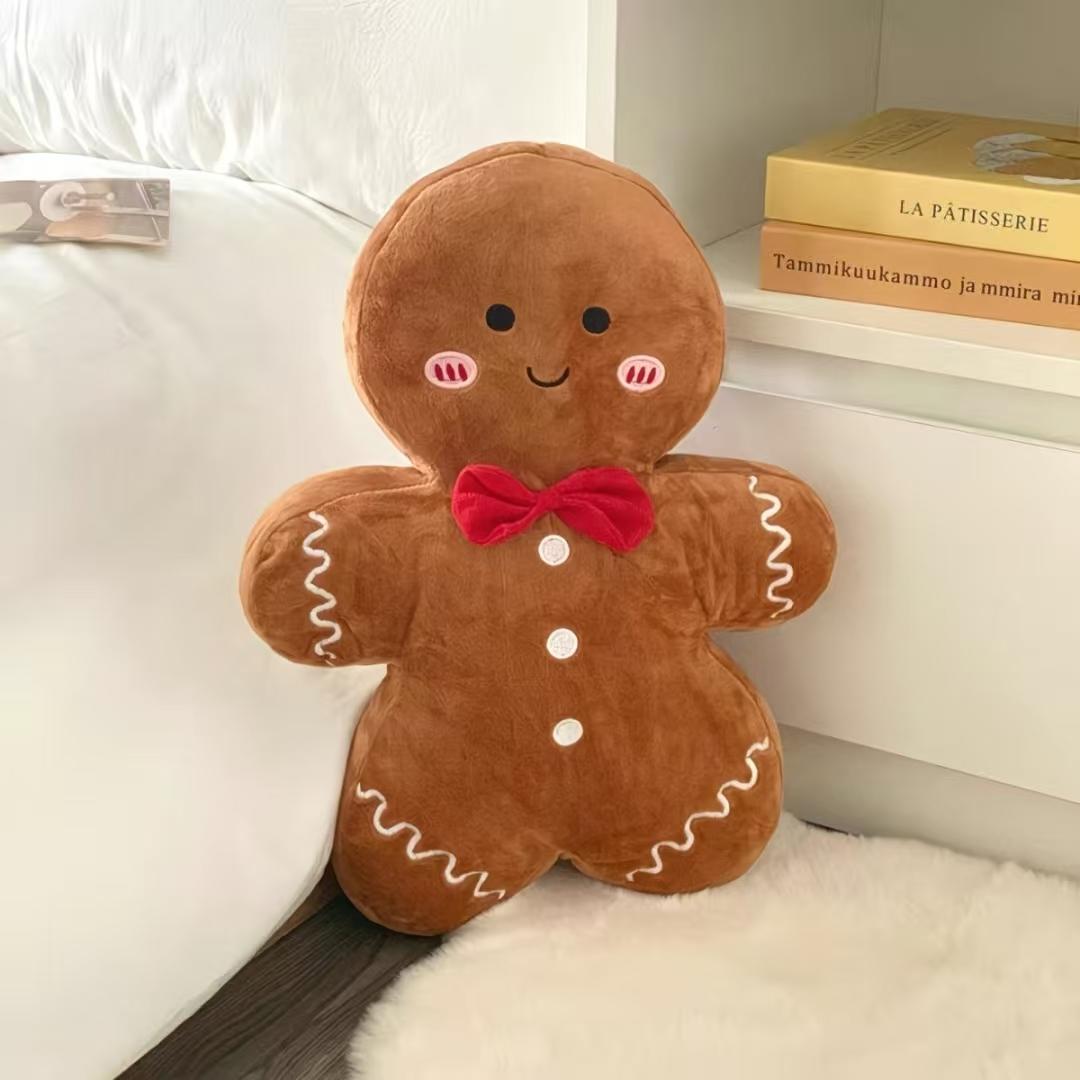 Mooie Happy Christmas Serie Pluche Speelgoed Schattig Zacht Kussen Gevuld Peperkoekman Kerstboom Feest Decor Begeleidingspop Kinder Cadeaus
