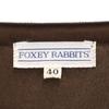 FOXEY RABBITS Made In Japan Short Sleeve Velor-like One Piece 40 Brown Women Used