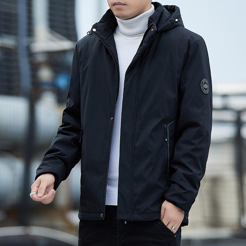 Пальто мужская зимняя флисовая утолщенная куртка мужская стеганая куртка для папы — фото 3