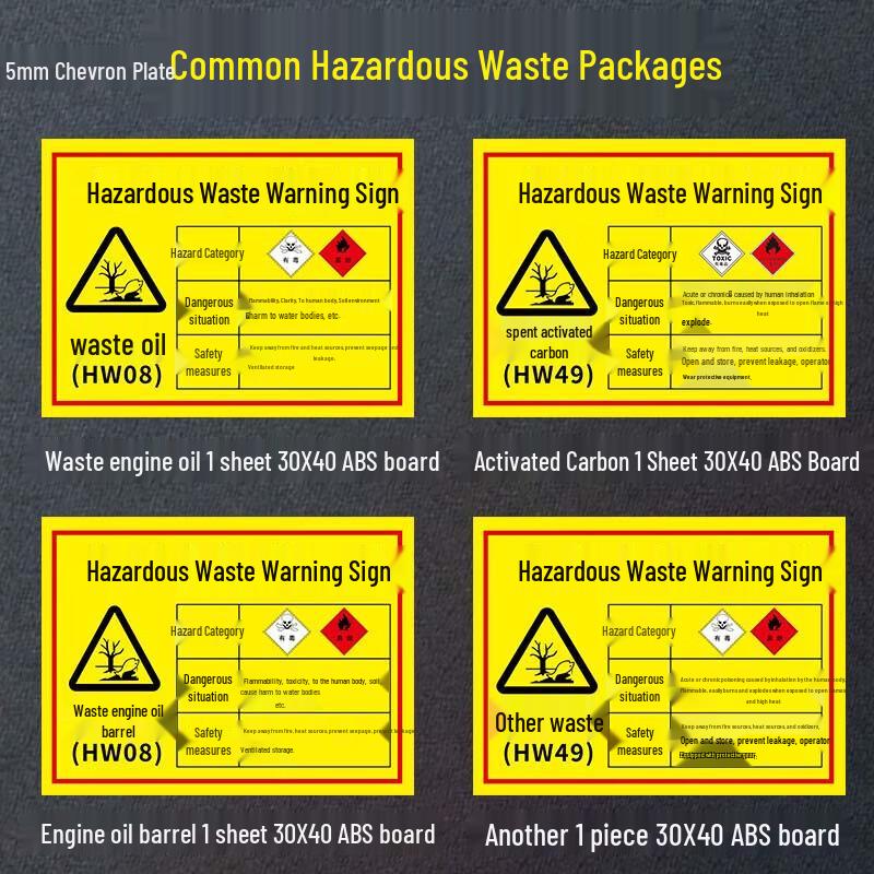 Industrial Waste Warning Sign