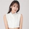 Women Chiffon Shirt Fake Collar Ladies Stand Ruffle Sweater Blouse False Collar Female Cotton Removable Detachable Collars