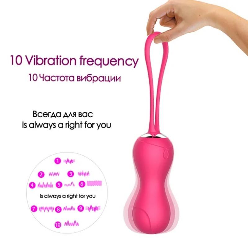 10 Geschwindigkeiten Vibrierendes Ei Übung Vagina Straffen Kegel Ball Ei Vibrator