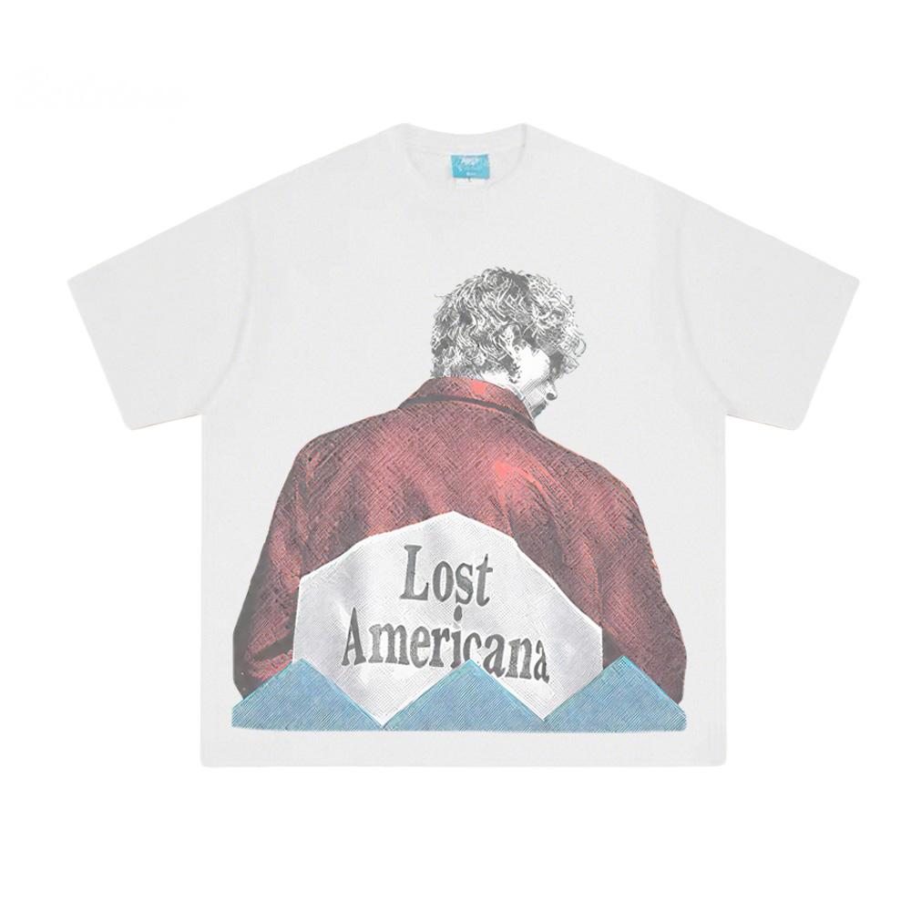 

Футболка с фотографией потерянной Америки Хлопковые хип-хоп футболки Принт MGK Панк футболка Готическая уличная одежда Графический принт Топы XXL