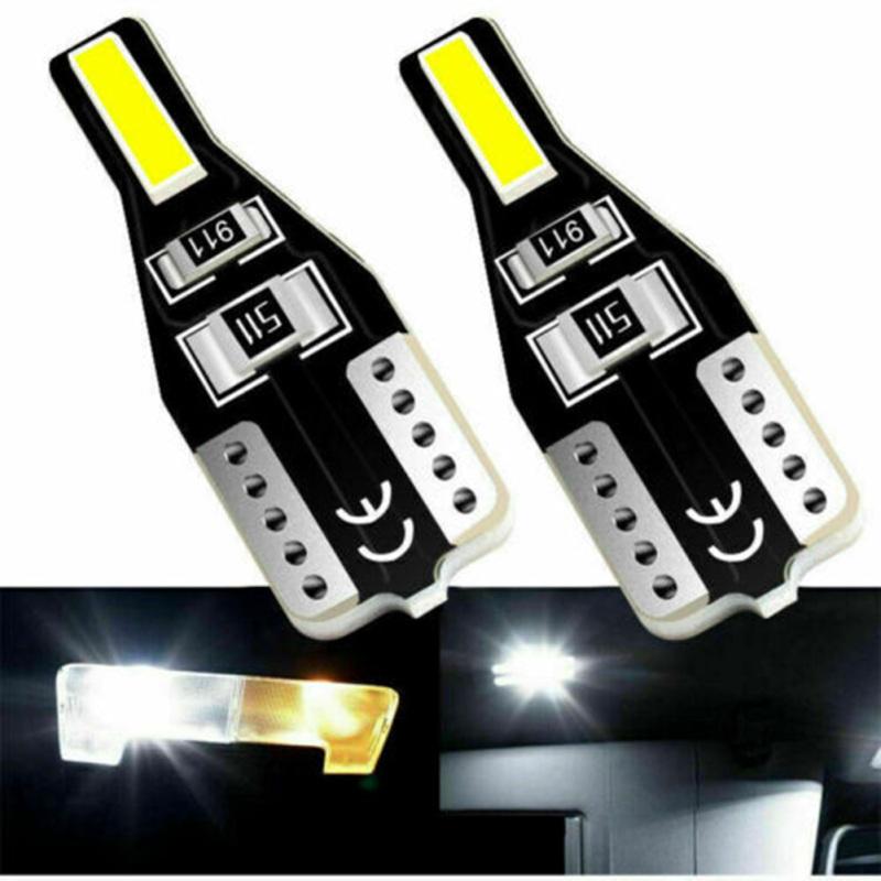 10 Pcs Super Bright T10 194 168 Canbus Led License Plate Light Interior Wedge Lamp Bulb 6000k Dc 12v