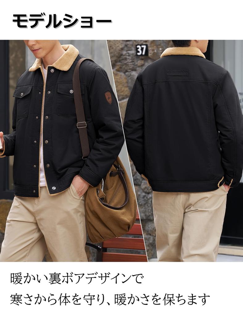 KEFITEVD Jaqueta Masculina de Inverno Frio Plus Tamanho L para Motocicleta, Forrada com Fleece, Preta, Clima, Tamanho, Jaqueta, Inverno, Exterior, À Prova de Vento, Preta,