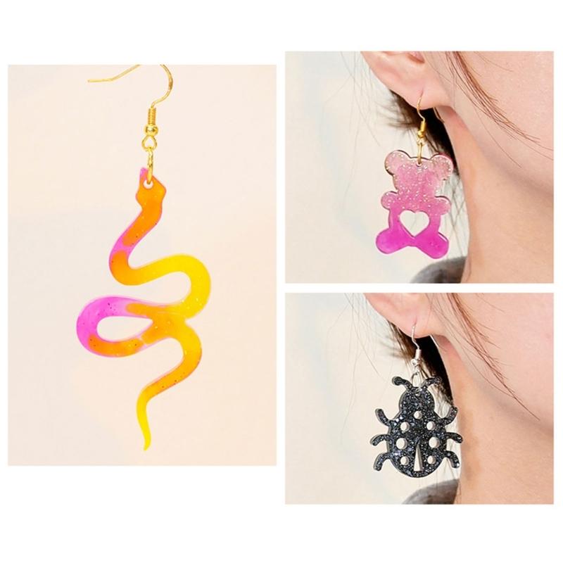 Crystal Resin Silicone Mold Geometric Animal Molds for Earrings Listing Jewelry Making Charm DIY Necklace Pendant Molds