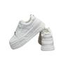 thick-soled leather little white shoes women's 2025 new spring height increase 6cm lace-up ultra-light sports and leisure board shoes