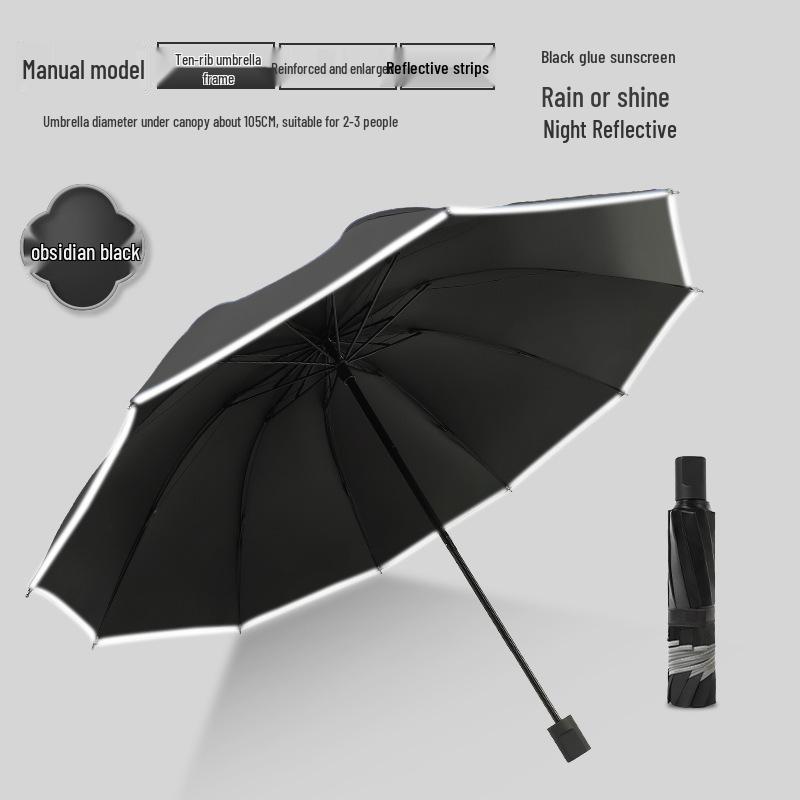 Stabiler winddichter automatischer Faltregenschirm für Männer und Frauen – Großer Sonnenschutz für jedes Wetter, anpassbar für Werbung